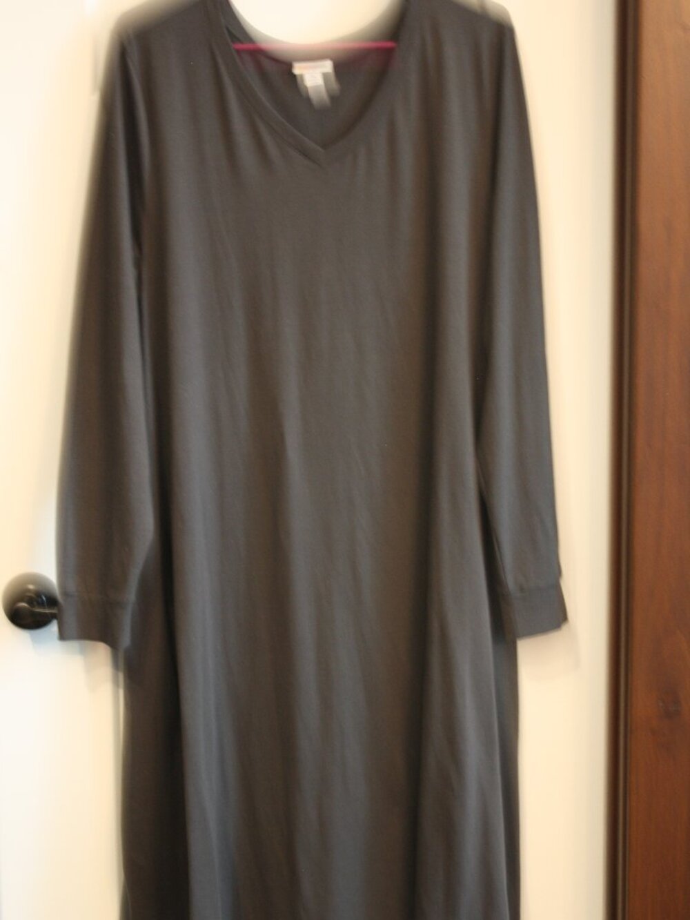 LuLaRoe, V-Neck, T-Shirt Dress, Gray, Size XL